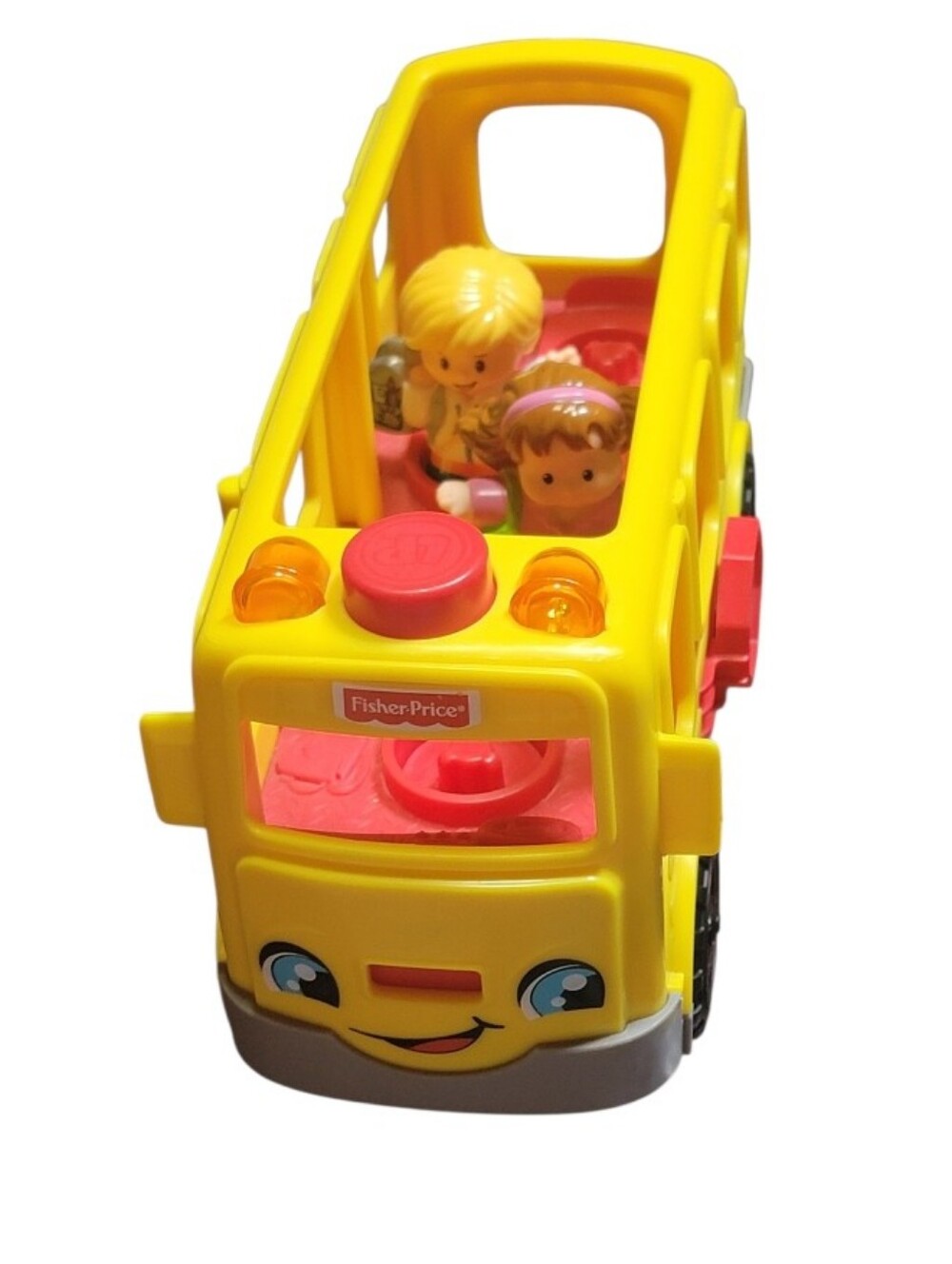 Fisher-Price Little People School Bus Musical Vehicle & 2 Figures Bundle